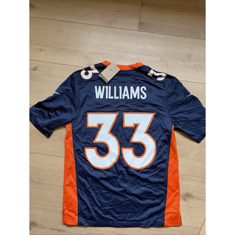 NWT Denver Broncos Javonte Williams Blue Nike On Field Jersey Authentic Medium